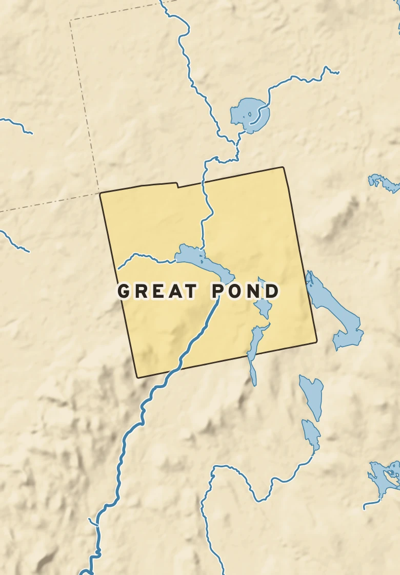 Atlas plate of Great Pond, Maine.