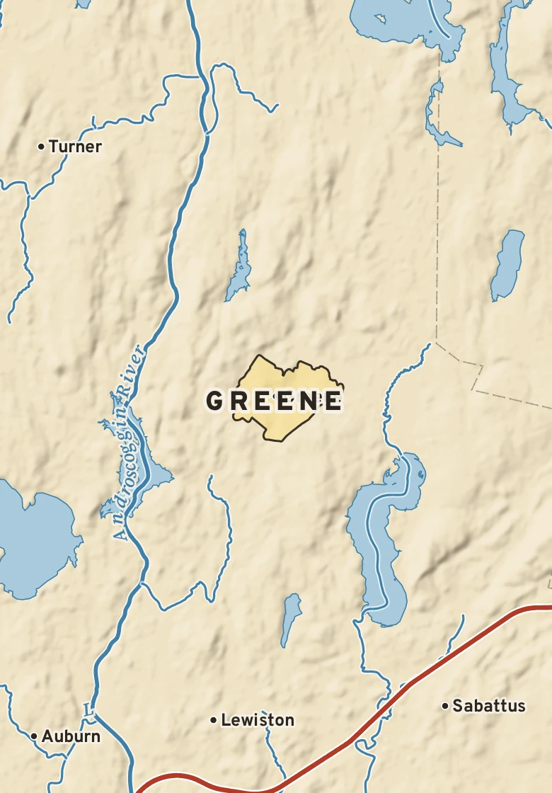 Atlas plate of Greene, Maine.