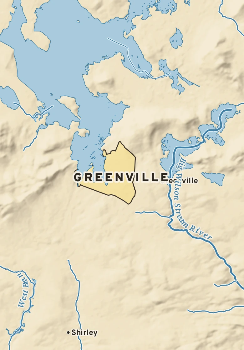 Atlas plate of Greenville, Maine.