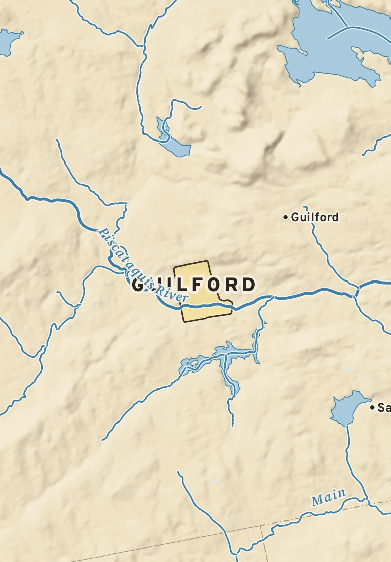 Atlas plate of Guilford, Maine.