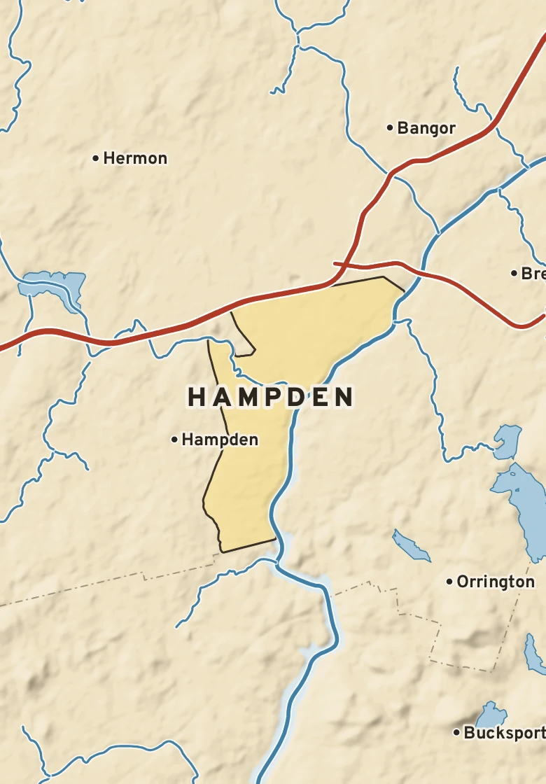 Atlas plate of Hampden, Maine.