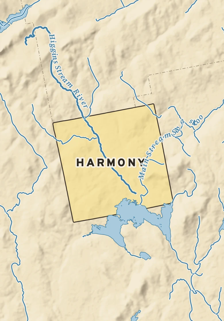 Atlas plate of Harmony, Maine.