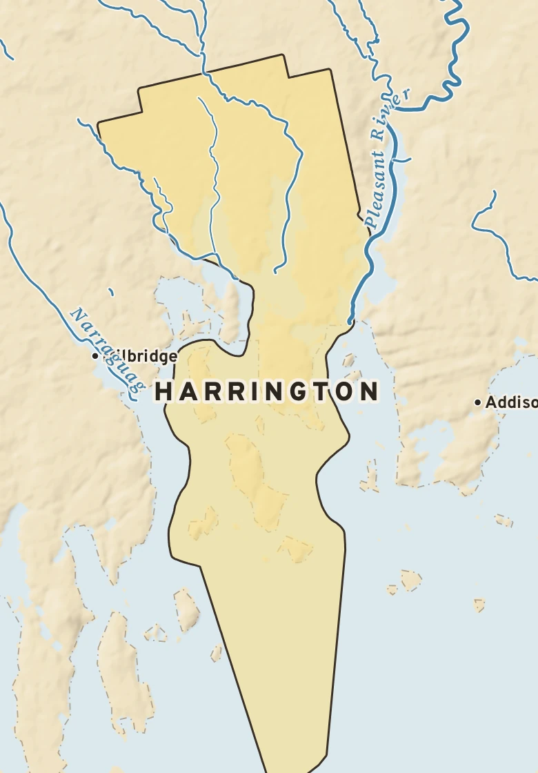 Atlas plate of Harrington, Maine.