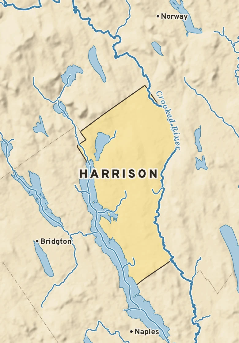 Atlas plate of Harrison, Maine.
