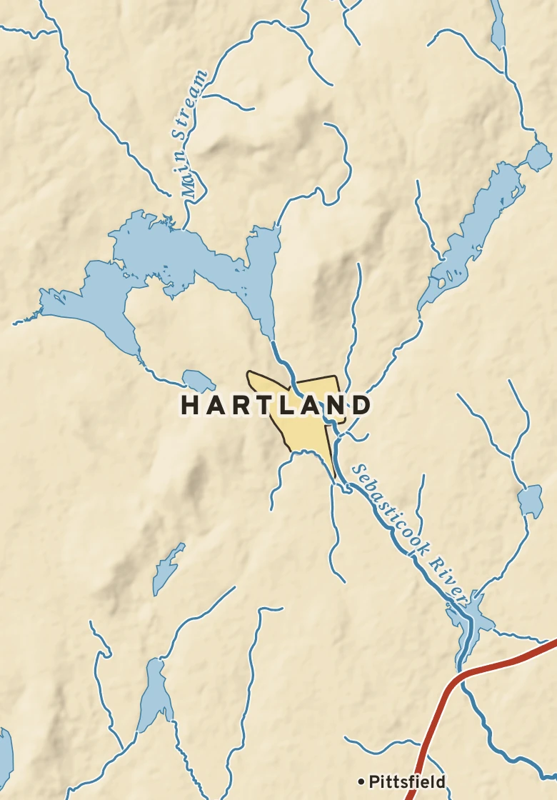 Atlas plate of Hartland, Maine.