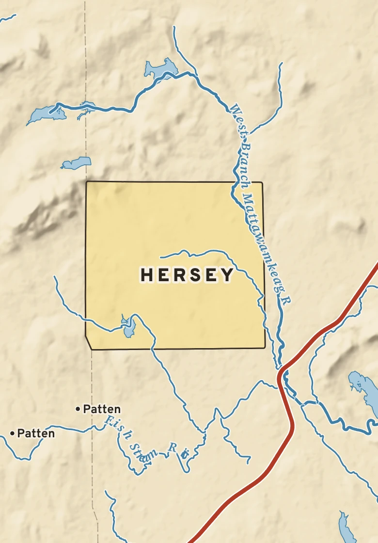 Atlas plate of Hersey, Maine.