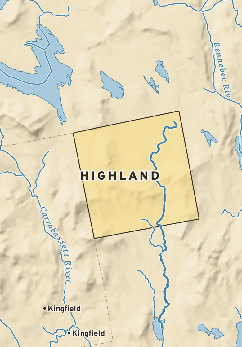 Atlas plate of Highland, Maine.
