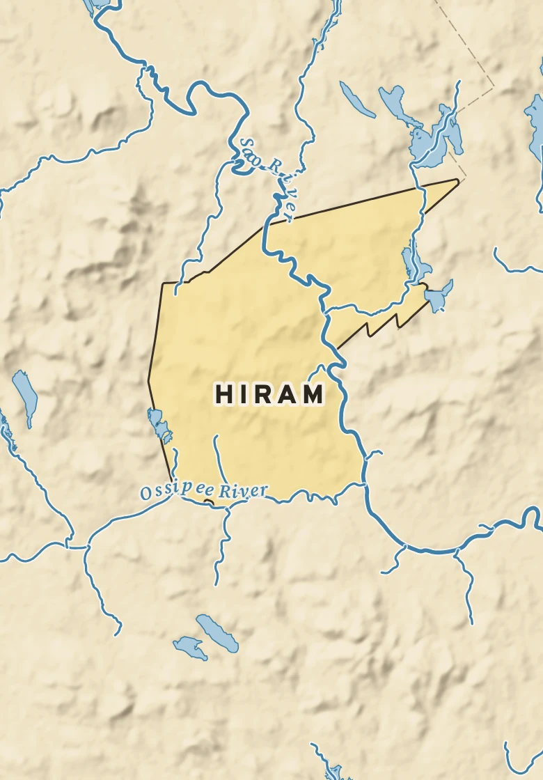 Atlas plate of Hiram, Maine.