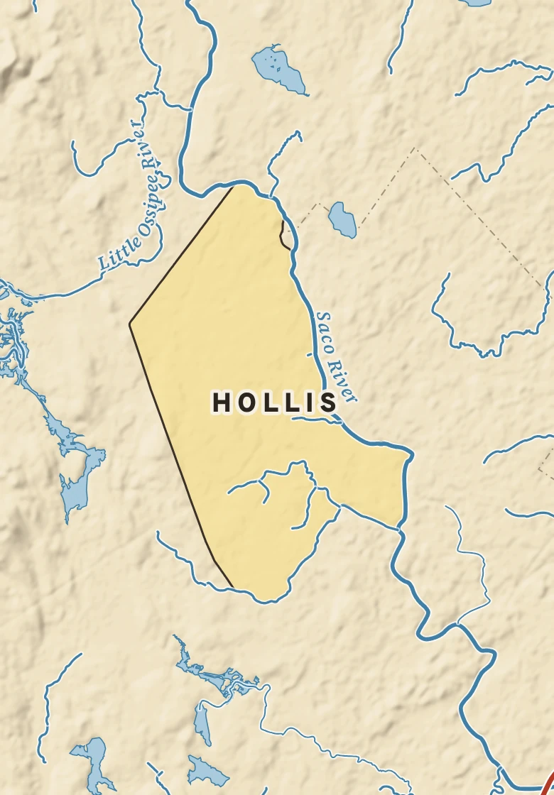 Atlas plate of Hollis, Maine.