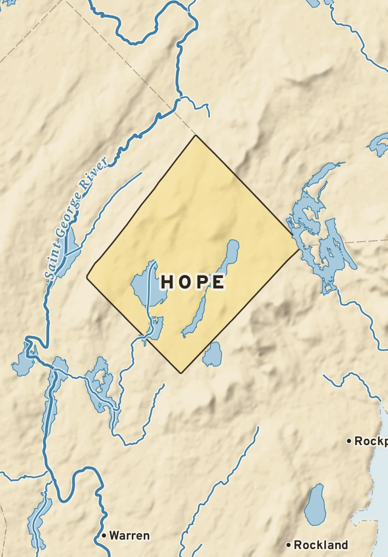 Atlas plate of Hope, Maine.