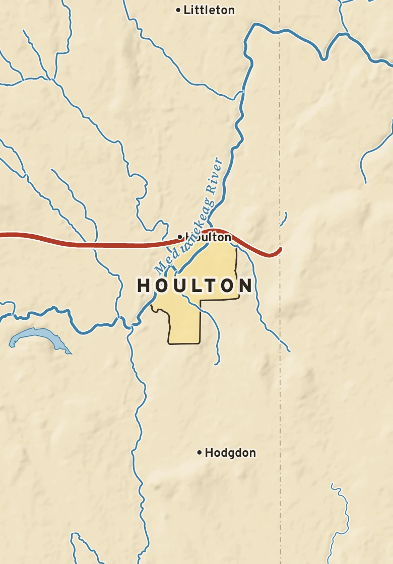 Atlas plate of Houlton, Maine.
