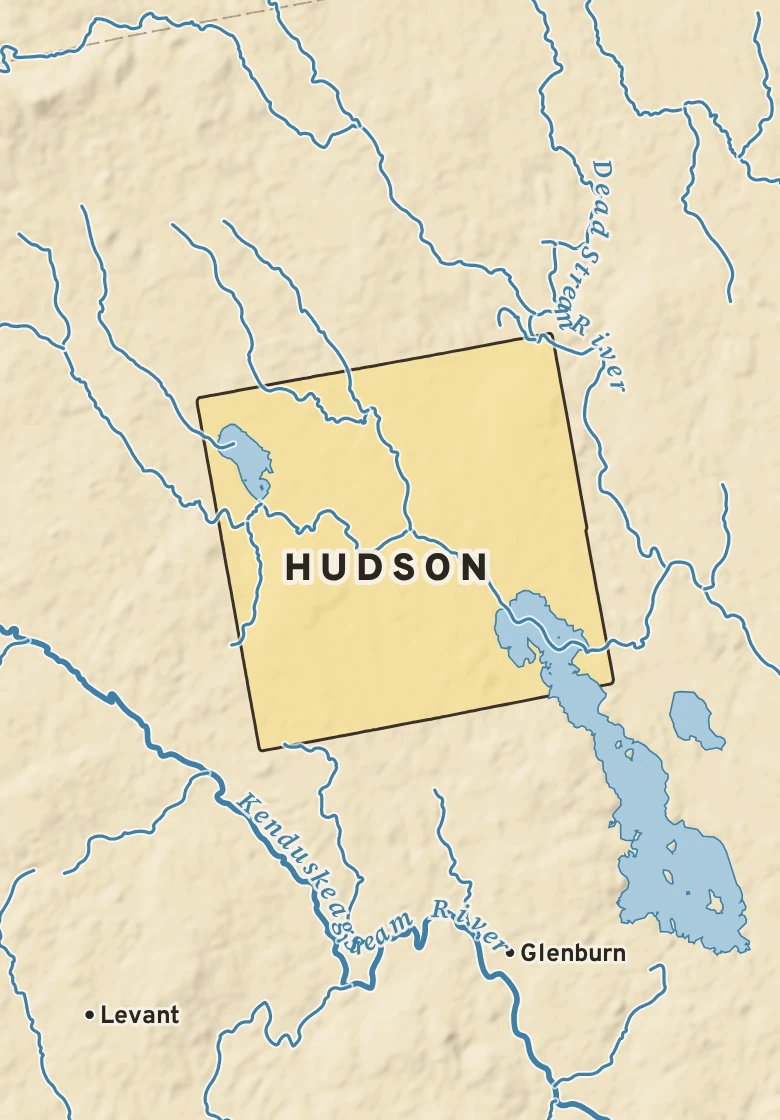 Atlas plate of Hudson, Maine.