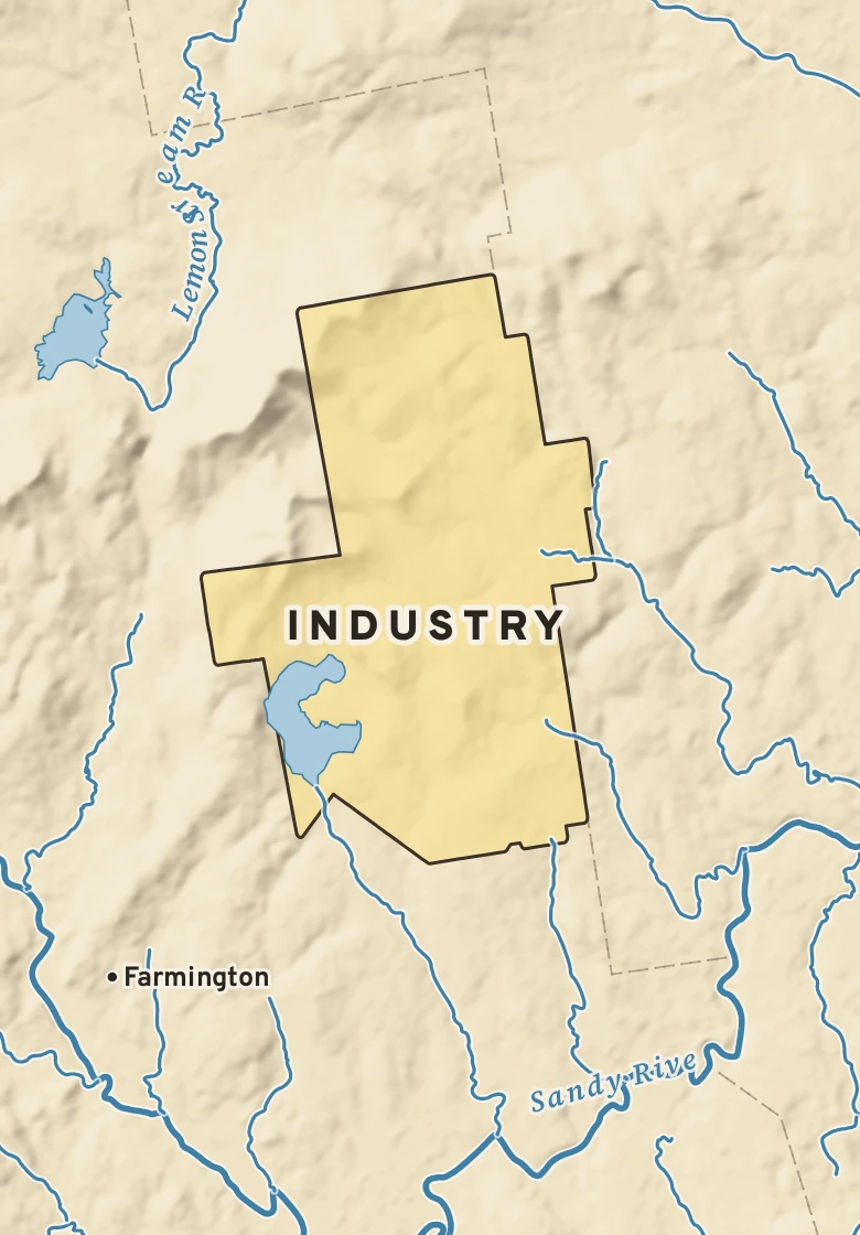 Atlas plate of Industry, Maine.