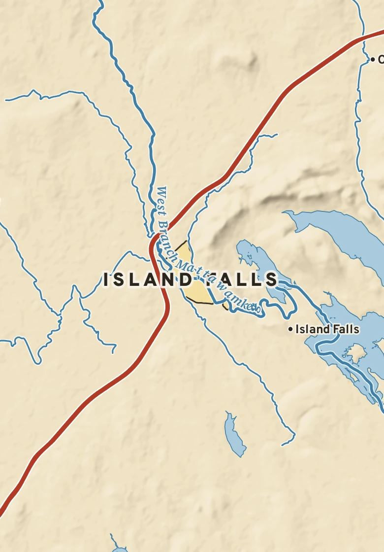 Atlas plate of Island Falls, Maine.