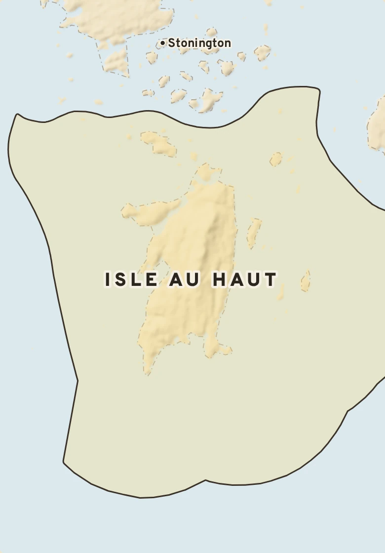 Atlas plate of Isle au Haut, Maine.