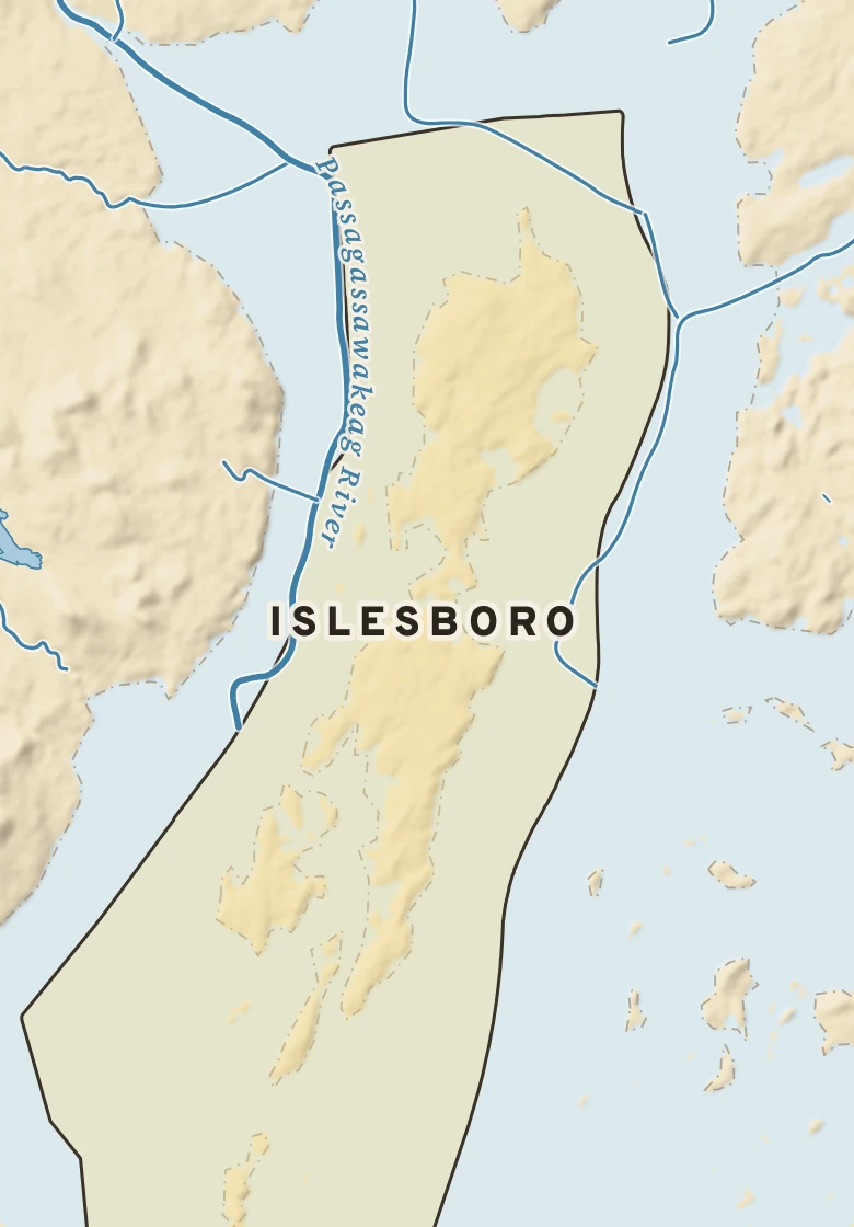 Atlas plate of Islesboro, Maine.