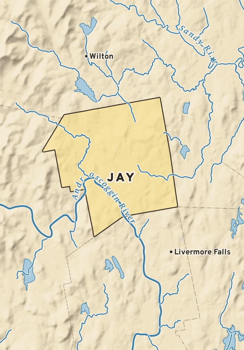 Atlas plate of Jay, Maine.