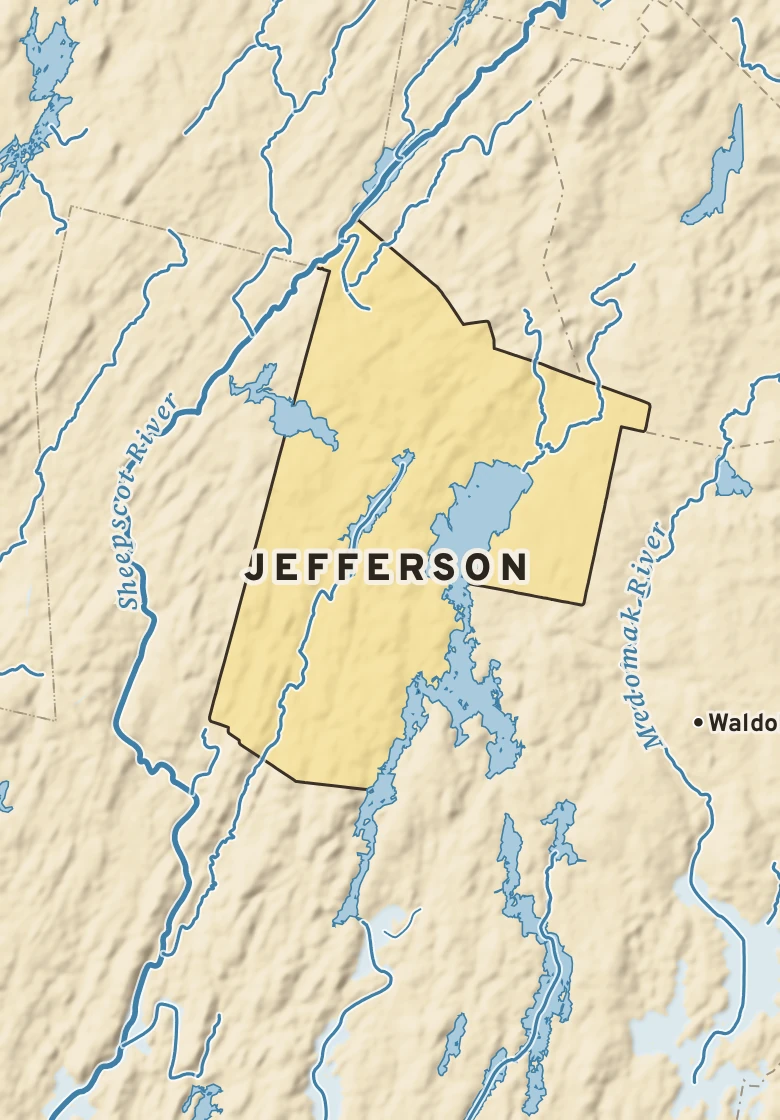 Atlas plate of Jefferson, Maine.
