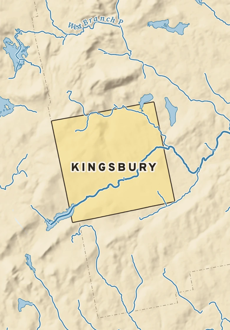 Atlas plate of Kingsbury, Maine.
