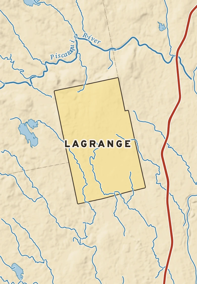 Atlas plate of Lagrange, Maine.