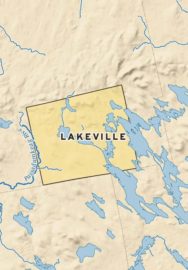 Atlas plate of Lakeville, Maine.