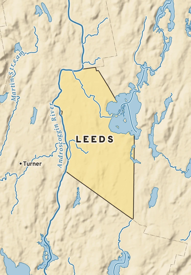 Atlas plate of Leeds, Maine.