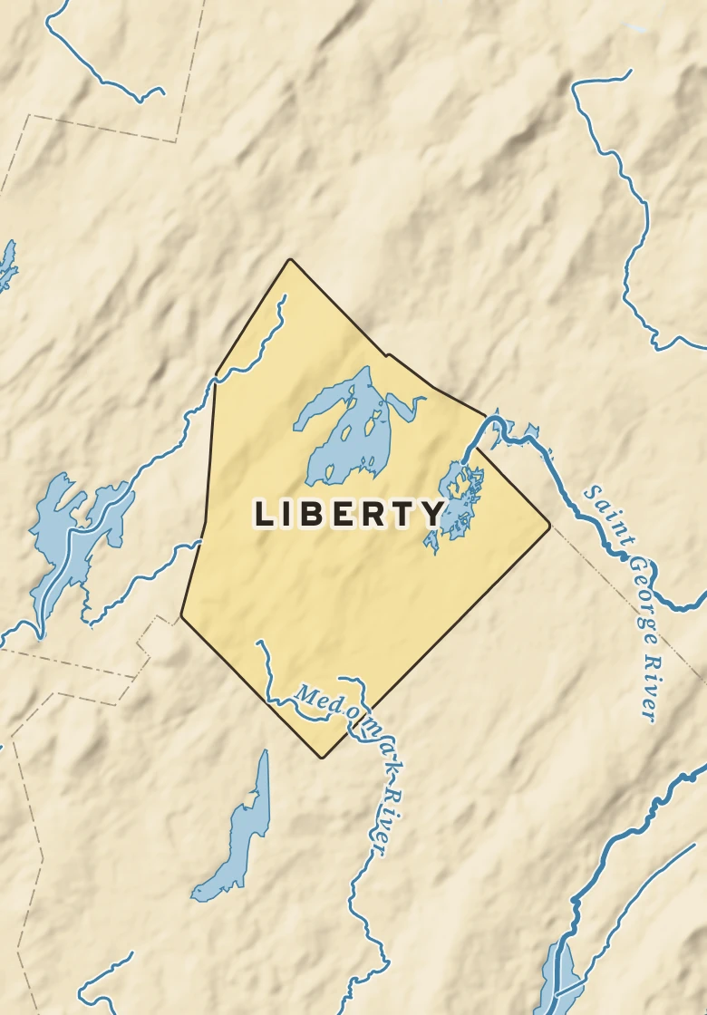 Atlas plate of Liberty, Maine.