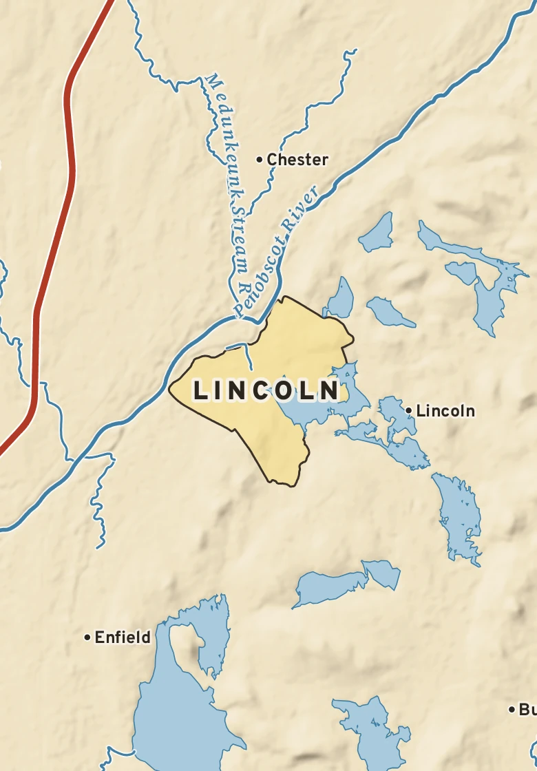 Atlas plate of Lincoln, Maine.