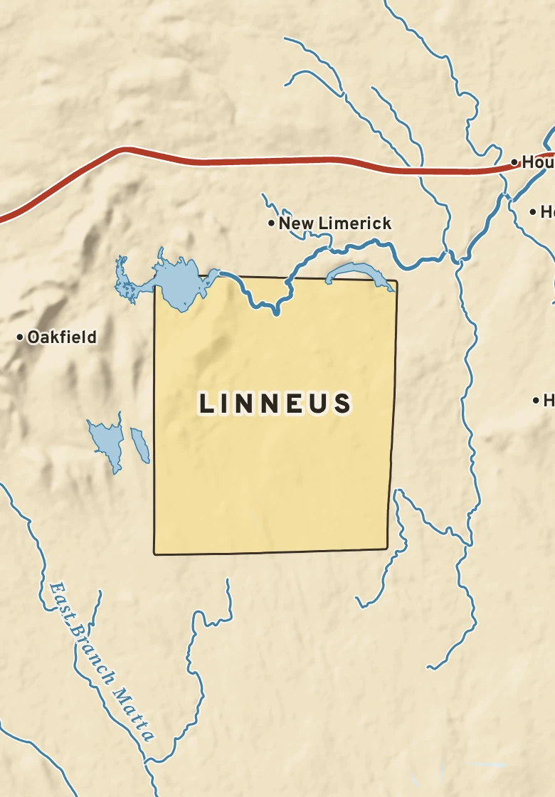 Atlas plate of Linneus, Maine.