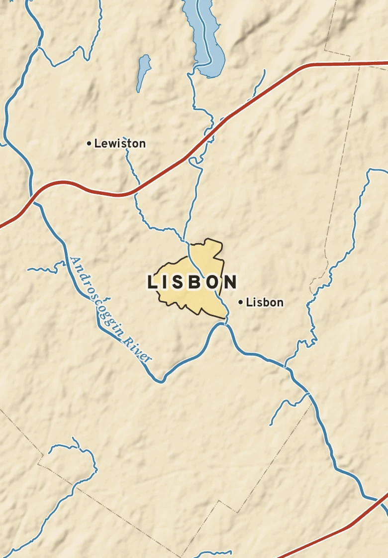 Atlas plate of Lisbon, Maine.