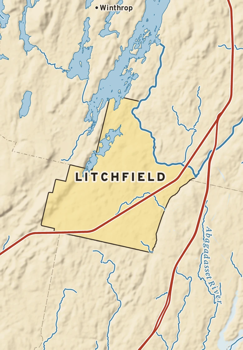 Atlas plate of Litchfield, Maine.