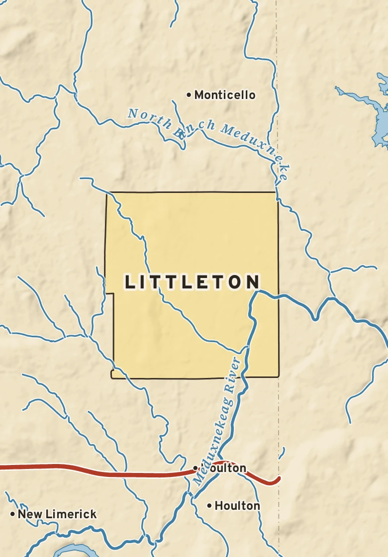 Atlas plate of Littleton, Maine.