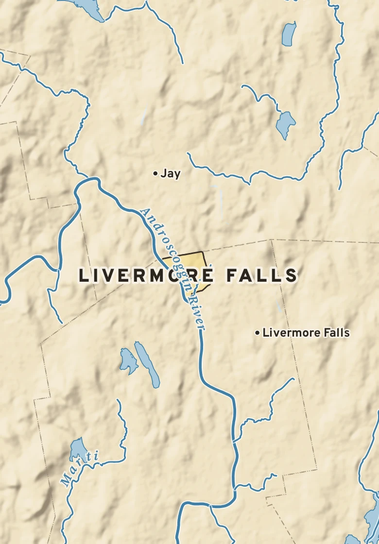 Atlas plate of Livermore Falls, Maine.