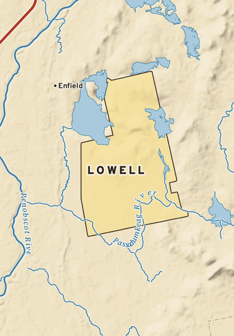 Atlas plate of Lowell, Maine.