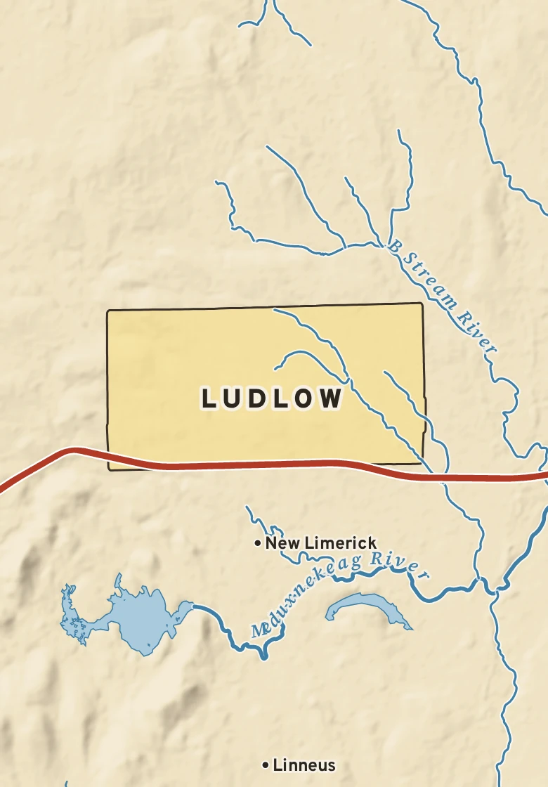 Atlas plate of Ludlow, Maine.