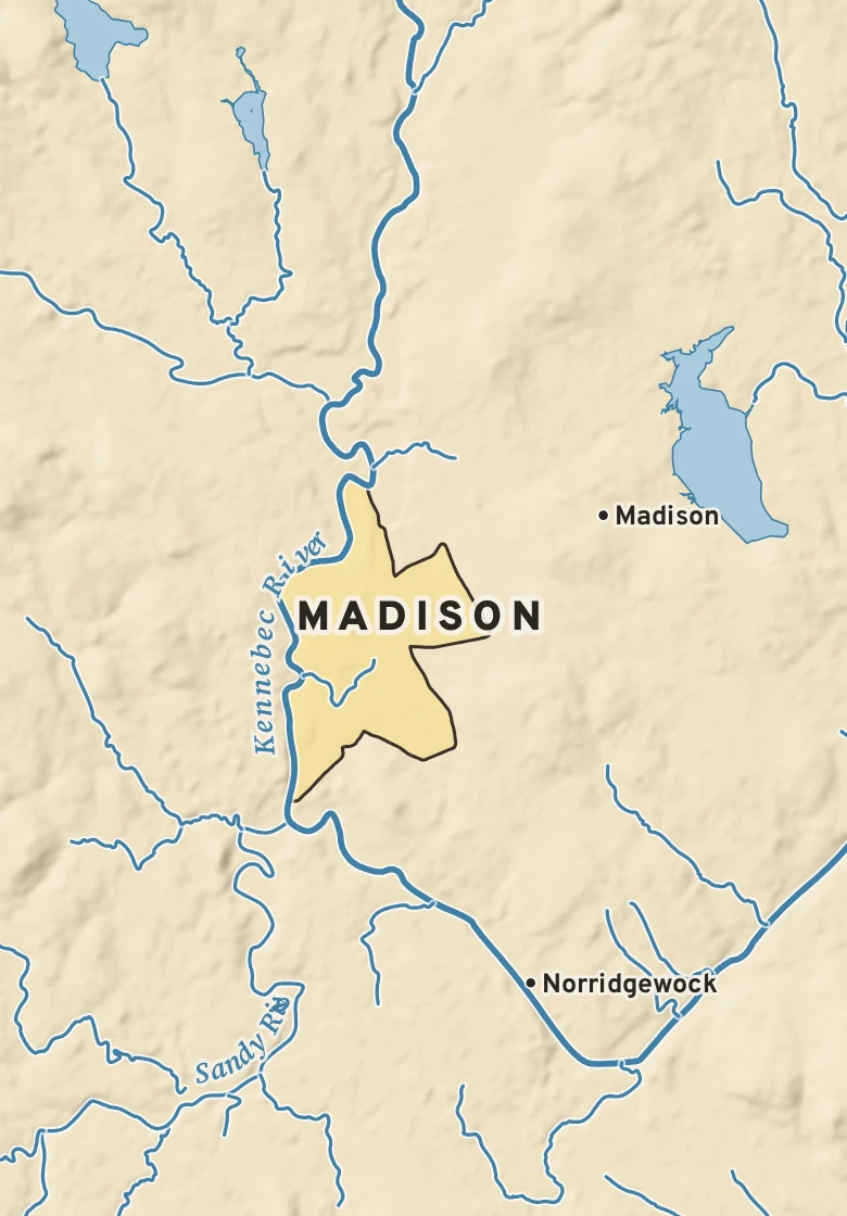 Atlas plate of Madison, Maine.