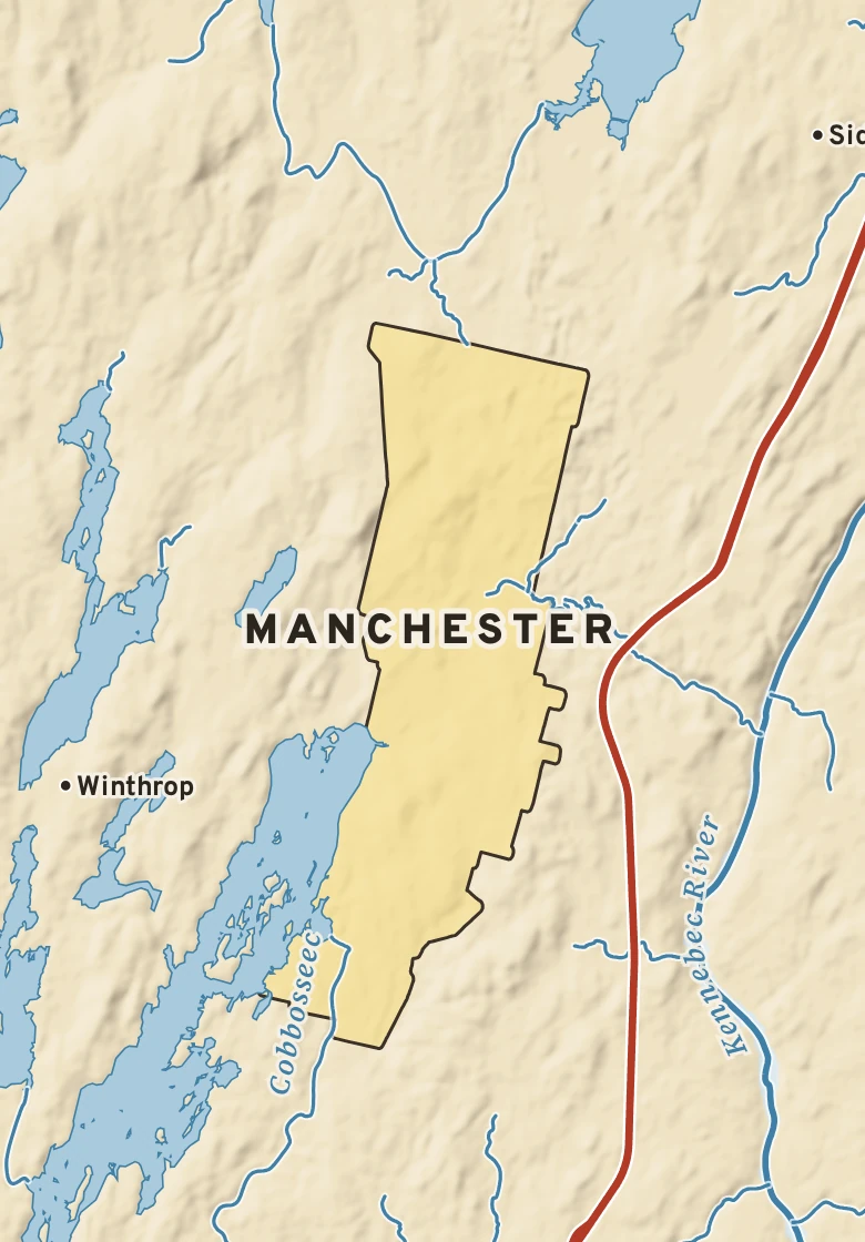 Atlas plate of Manchester, Maine.
