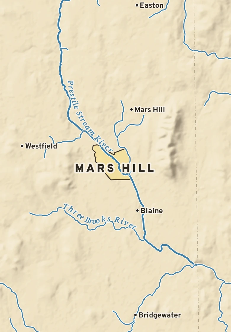 Atlas plate of Mars Hill, Maine.