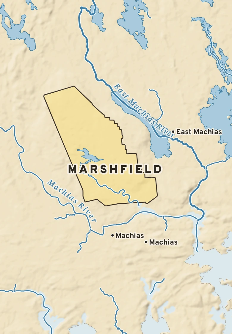 Atlas plate of Marshfield, Maine.