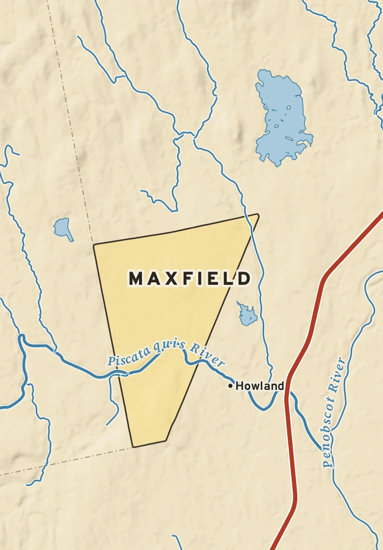 Atlas plate of Maxfield, Maine.