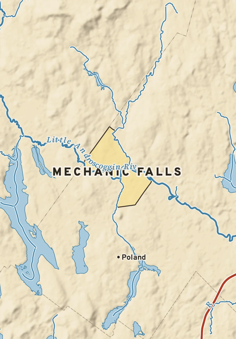 Atlas plate of Mechanic Falls, Maine.