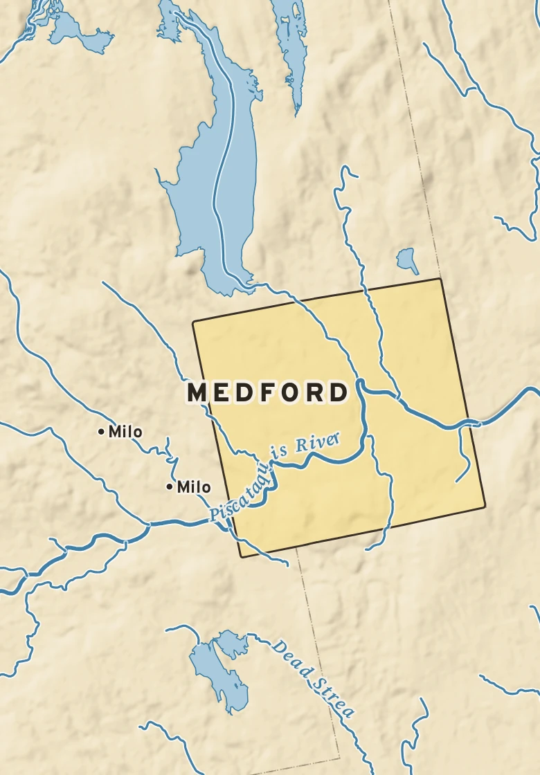 Atlas plate of Medford, Maine.