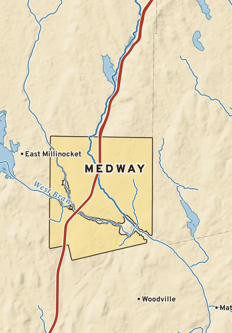 Atlas plate of Medway, Maine.