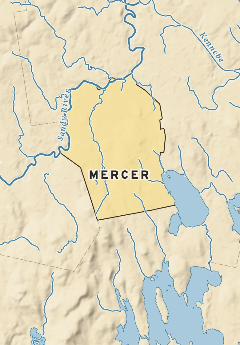Atlas plate of Mercer, Maine.