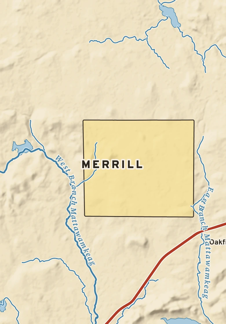 Atlas plate of Merrill, Maine.