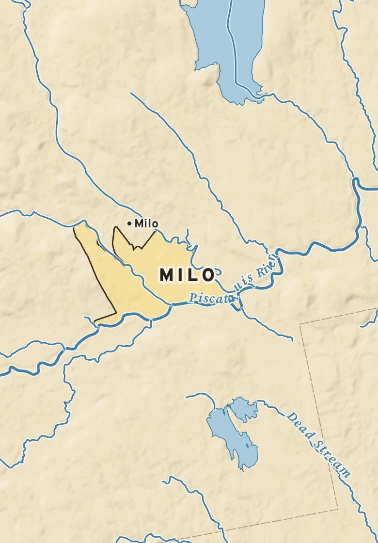 Atlas plate of Milo, Maine.