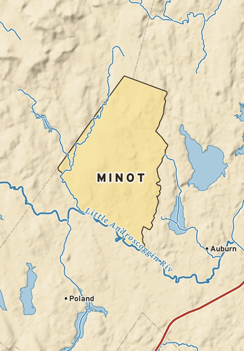 Atlas plate of Minot, Maine.