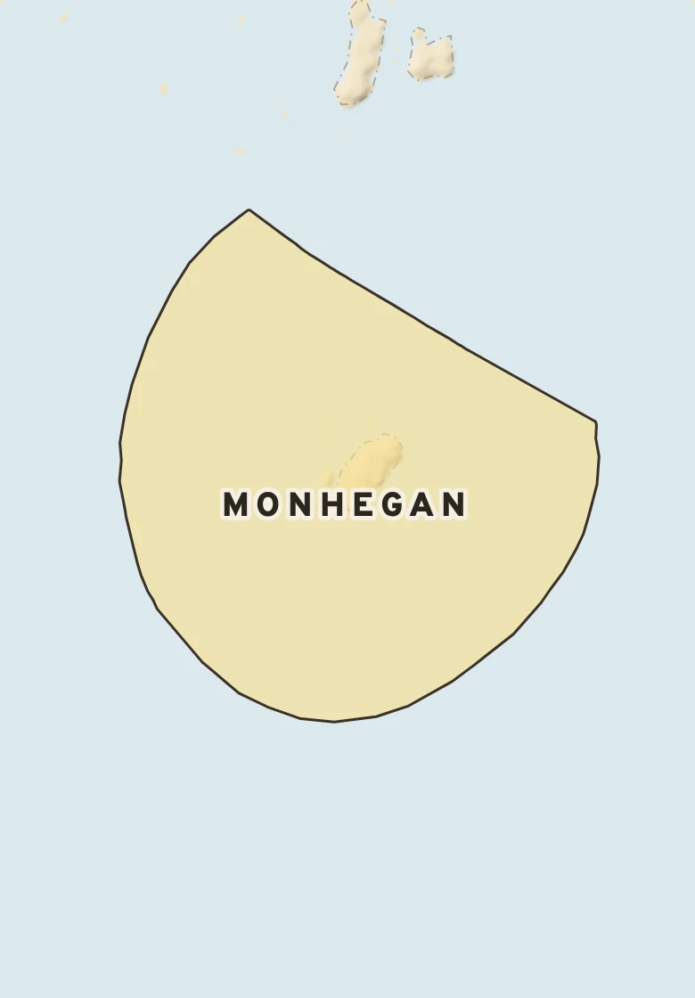 Atlas plate of Monhegan, Maine.