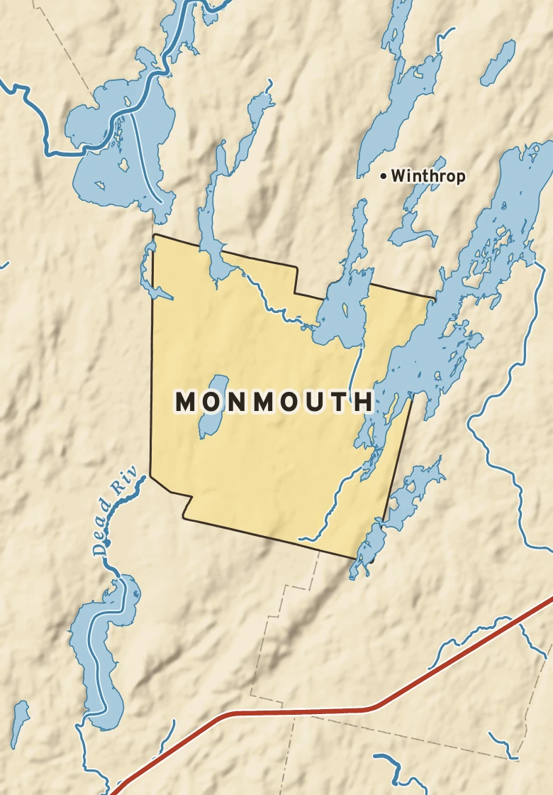 Atlas plate of Monmouth, Maine.