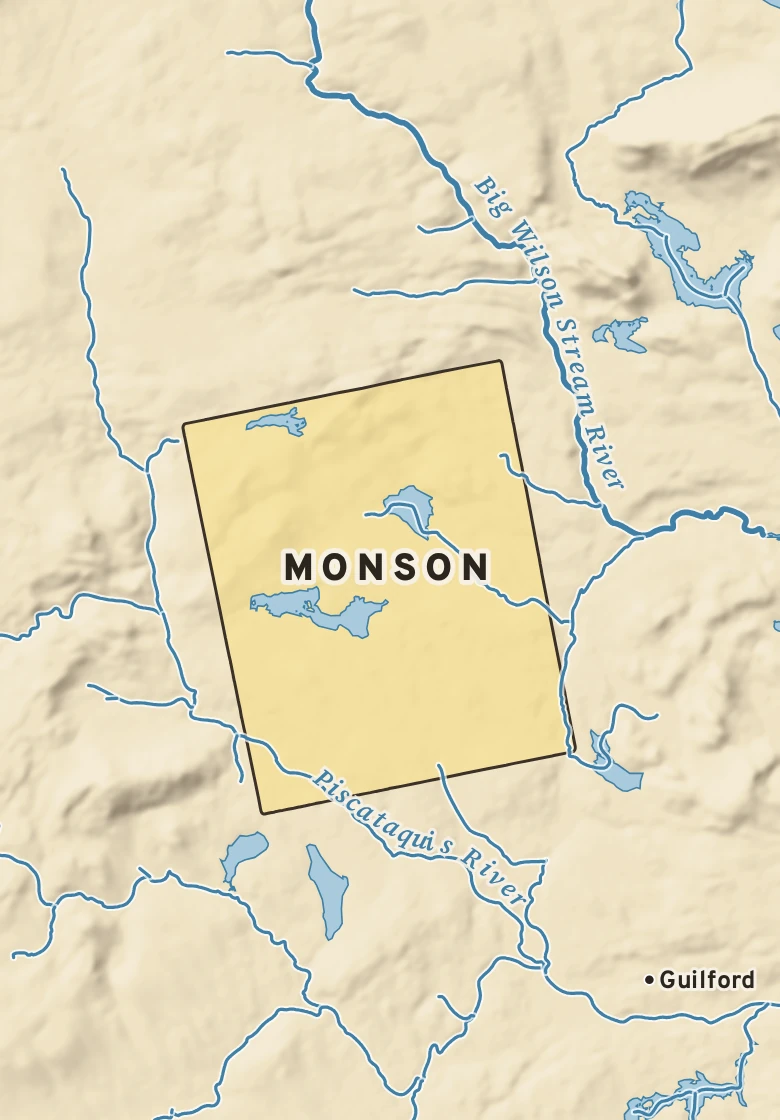 Atlas plate of Monson, Maine.
